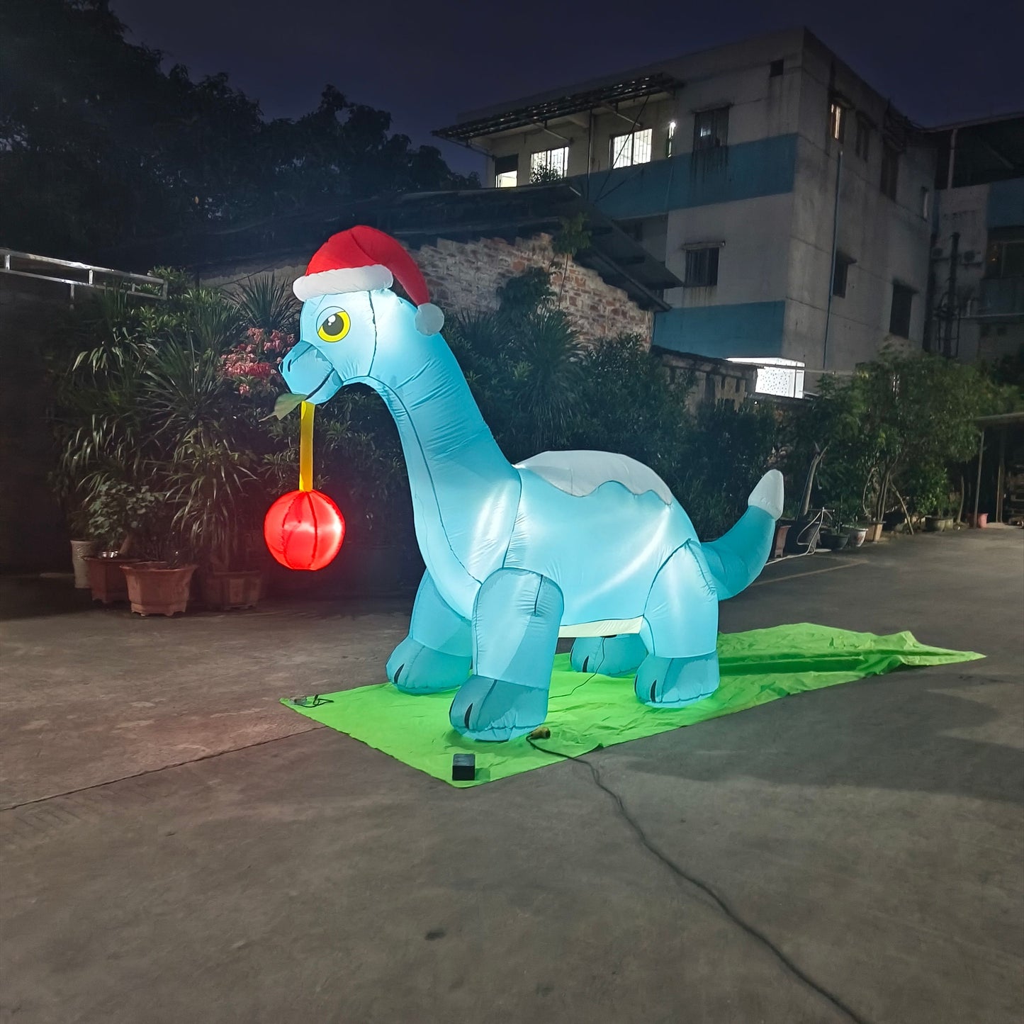 Santa Gertie Christmas Dinosaur Inflatable - PRE-ORDER