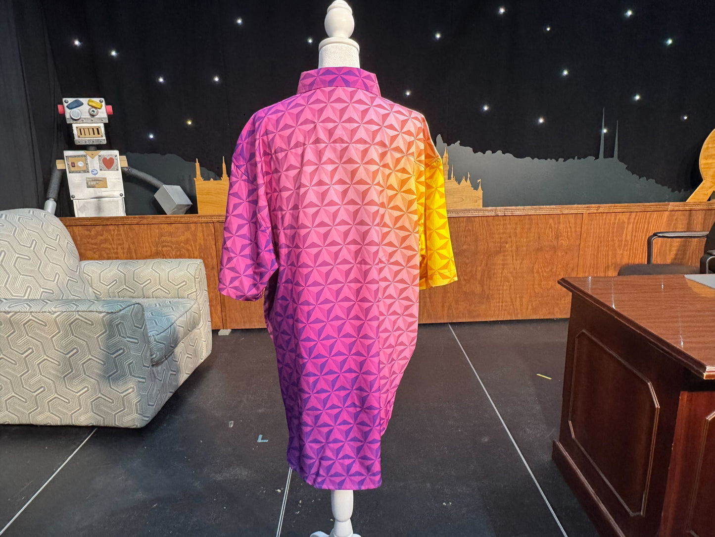 Spaceship Earth Sunset Button Up Shirt