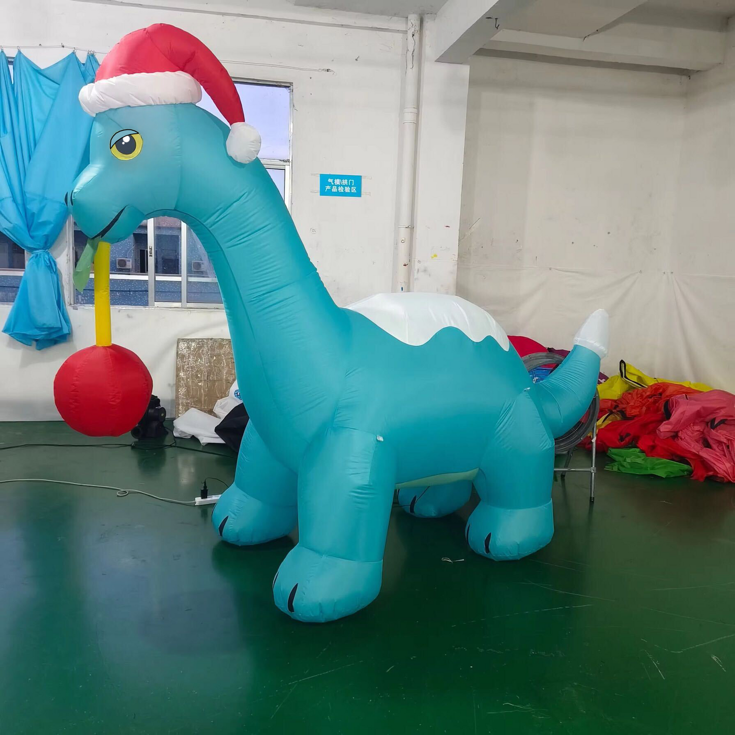 Santa Gertie Christmas Dinosaur Inflatable - PRE-ORDER