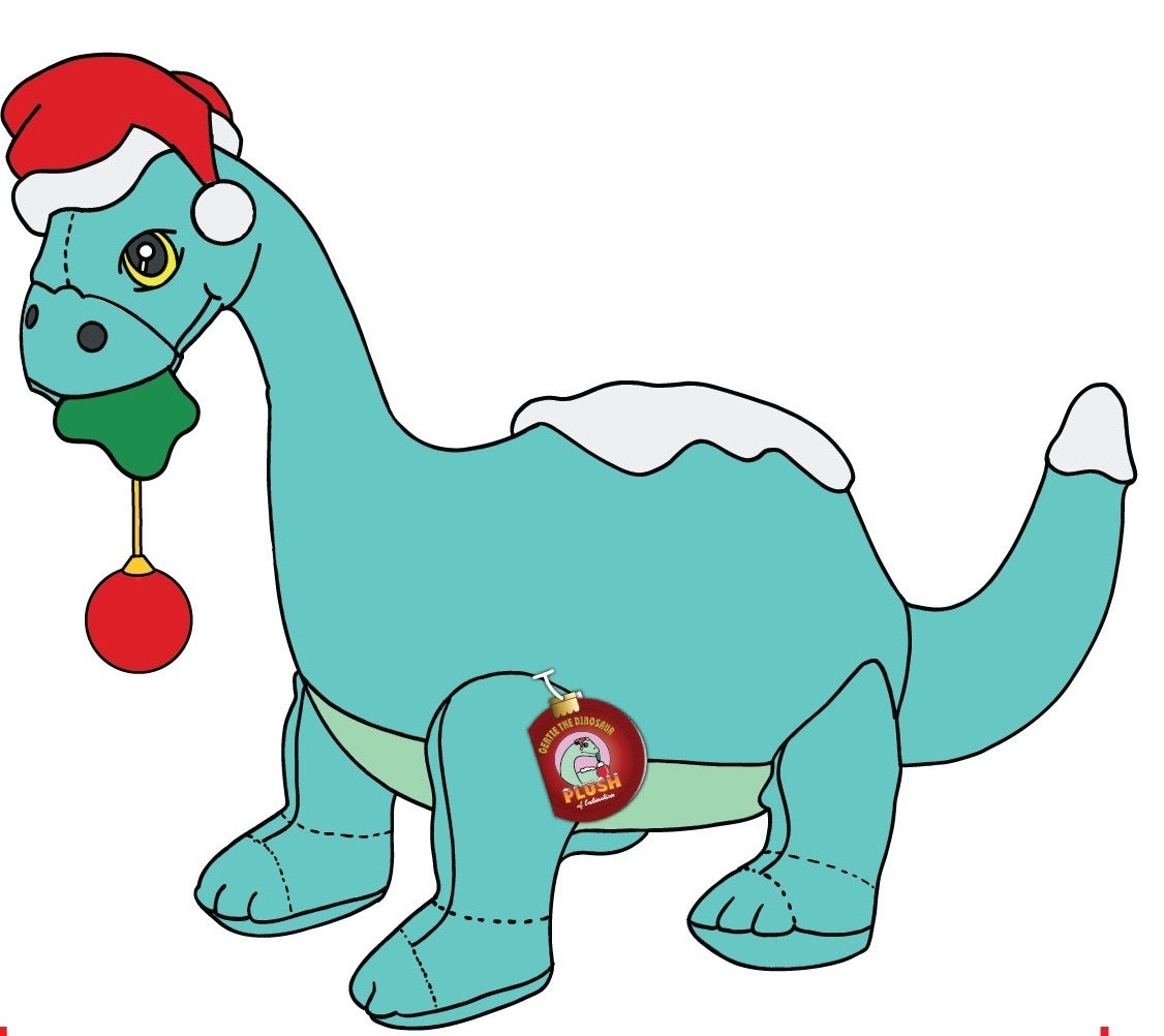 Santa Gertie Dinosaur Plush