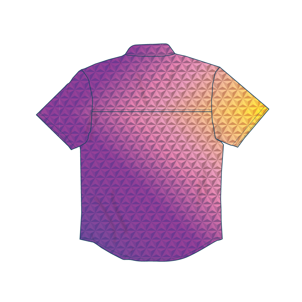 Spaceship Earth Sunset Button Up Shirt