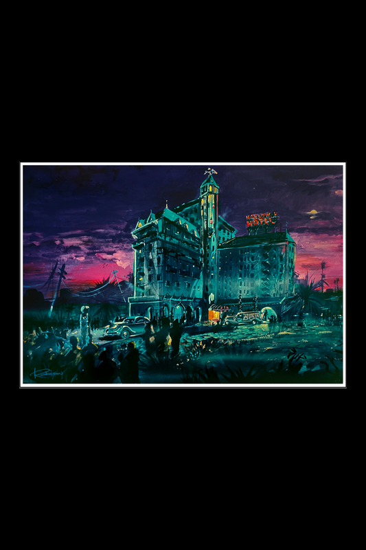 Hollywood Tower Hotel Concept Art Print by Eric Robison