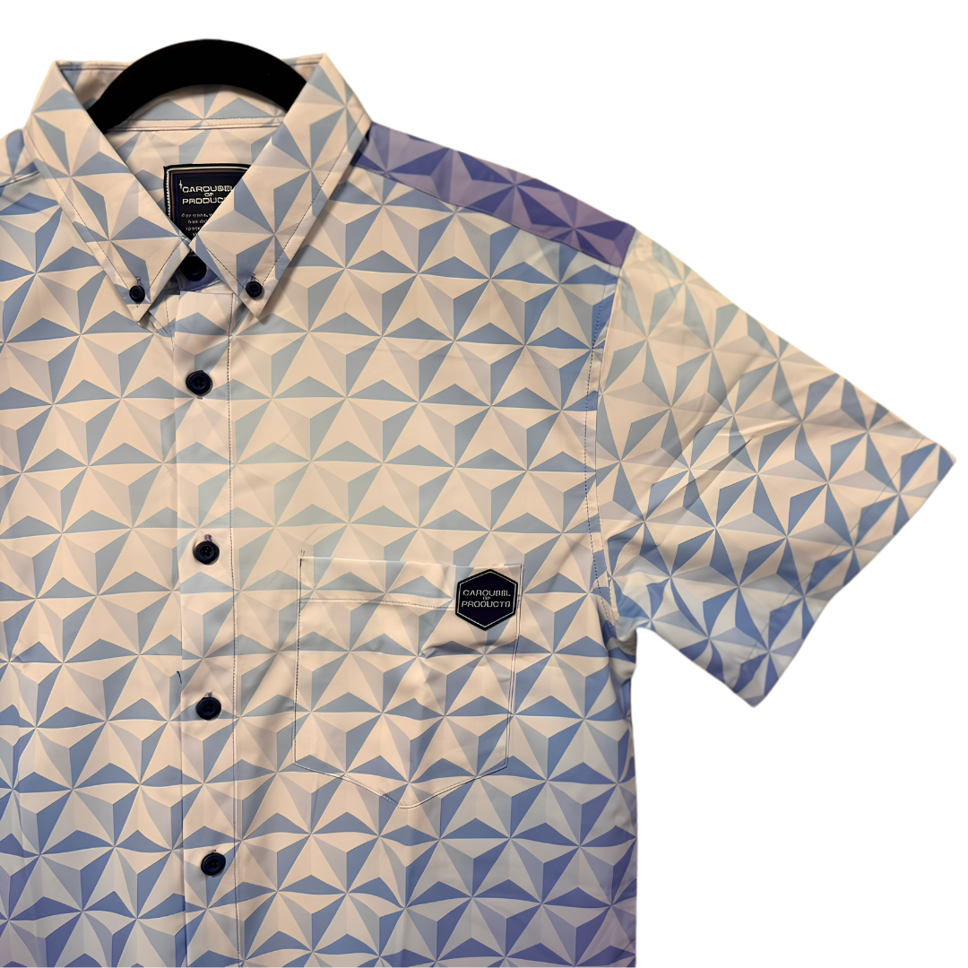 Spaceship Earth Moonrise Button Up Shirt