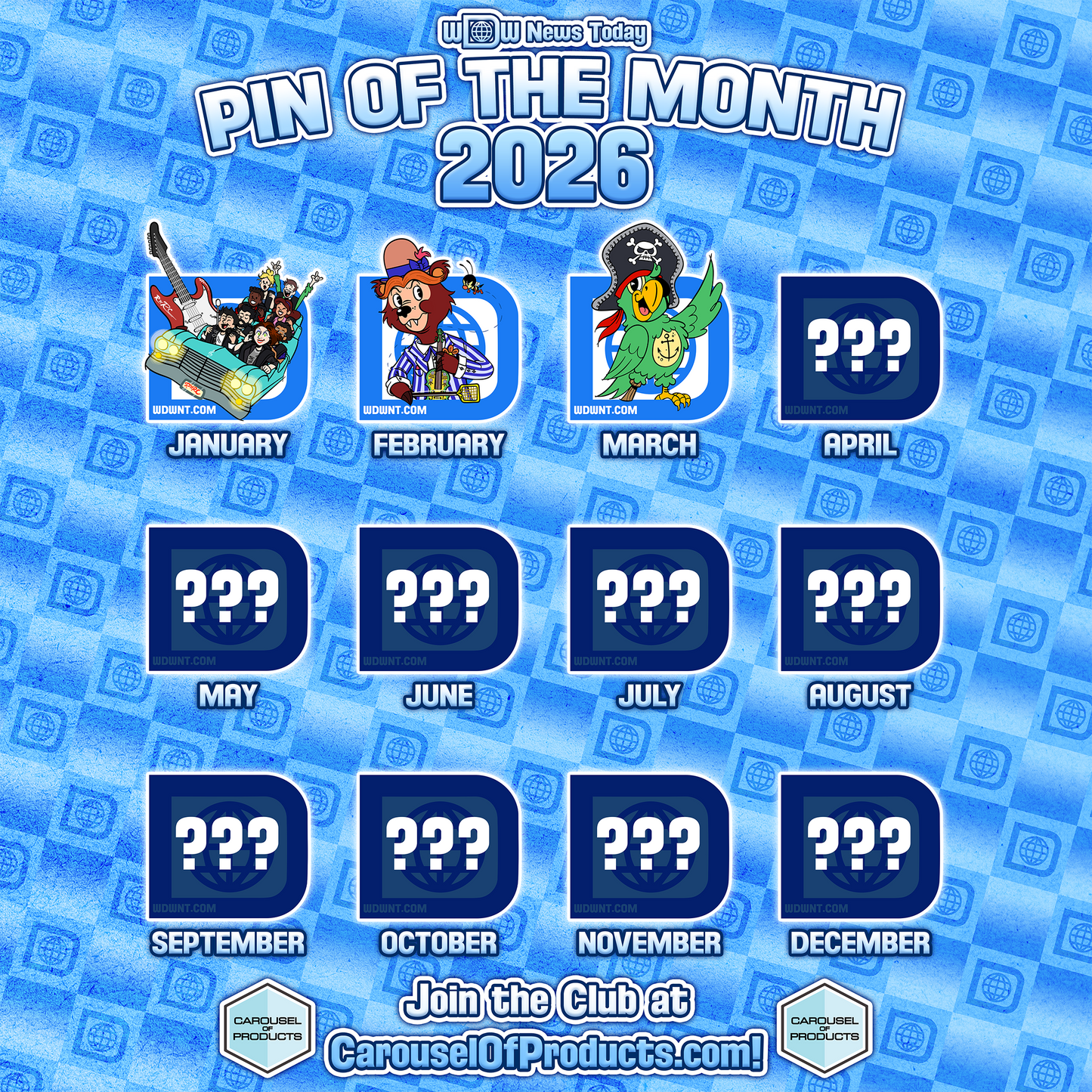 WDWNT Pin of the Month Club 2026