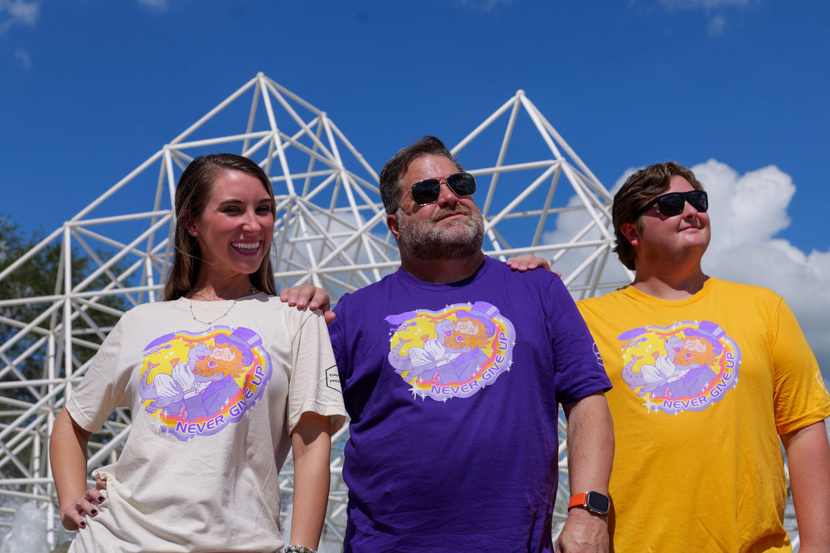 Never Give Up (Purple) T-Shirt