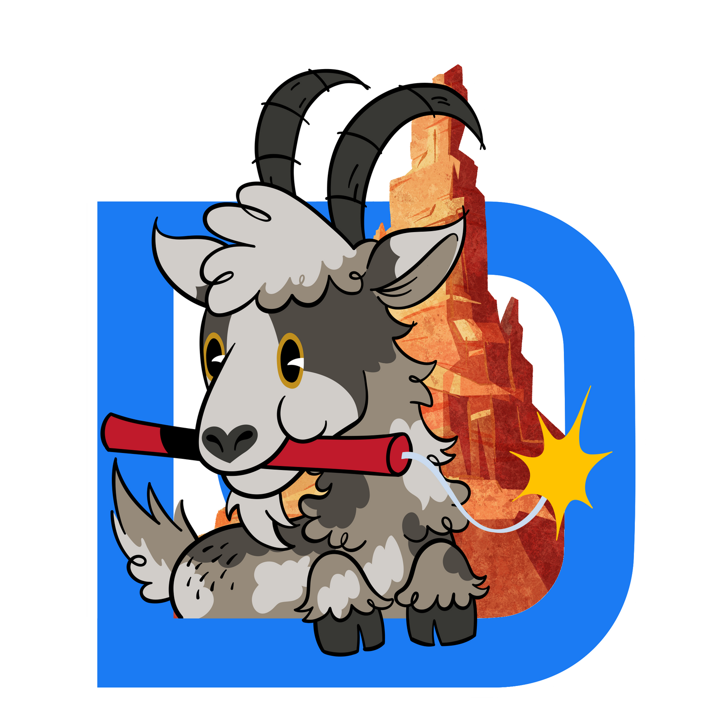 June Dynamite Goat Pin