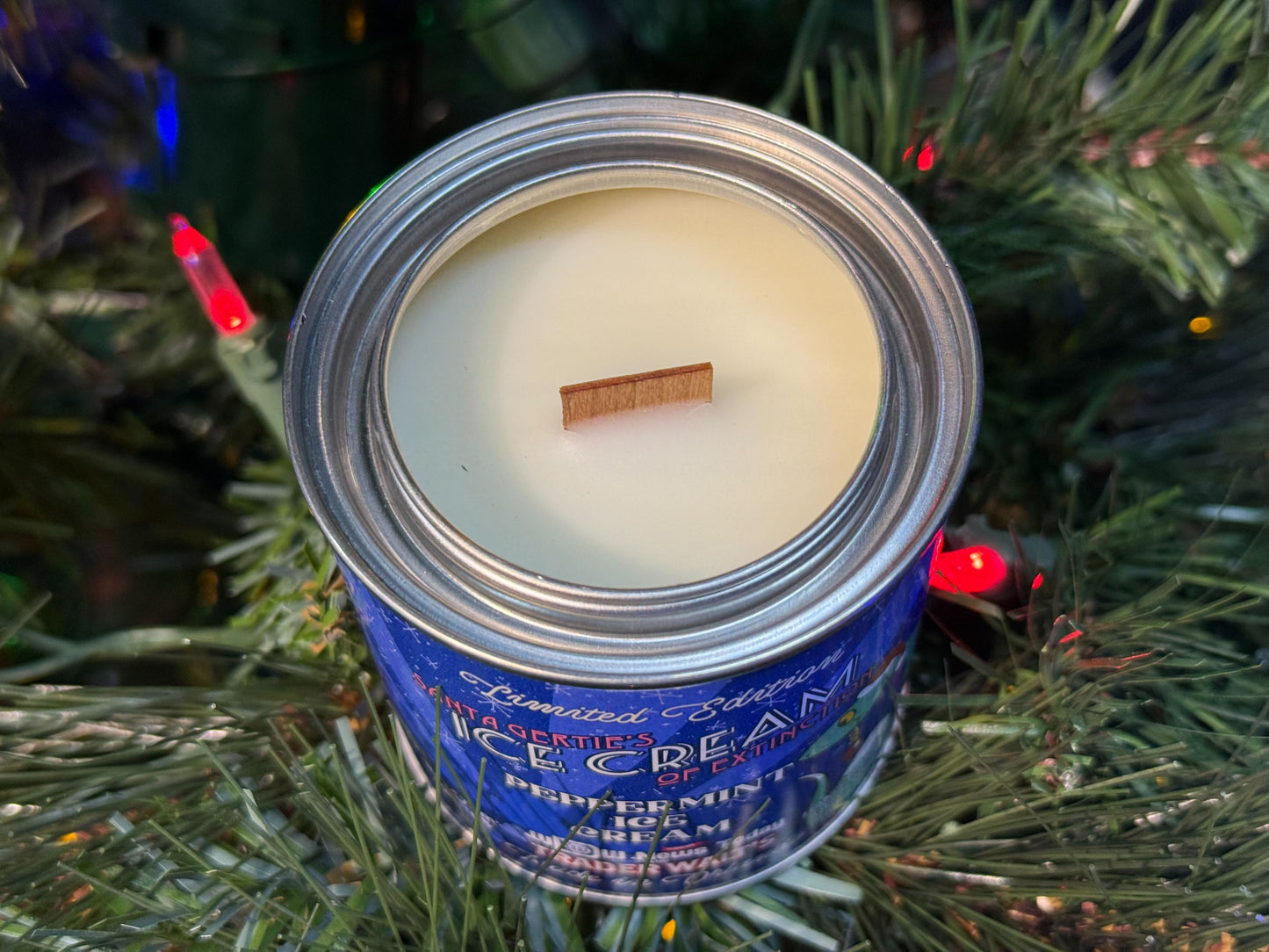 Santa Gertie's Ice Cream of Extinction Peppermint Ice Cream Scented Candle