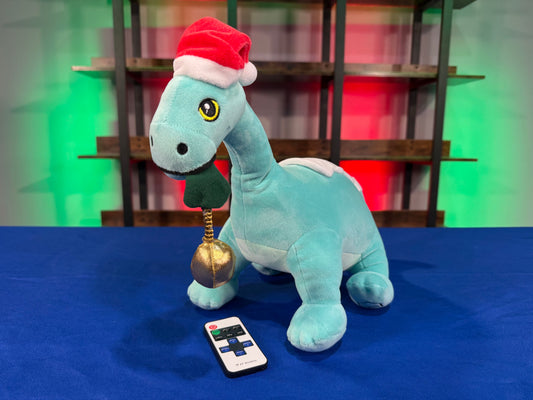 Santa Gertie Dinosaur Plush with Lighted Ornament (PRE-ORDER)