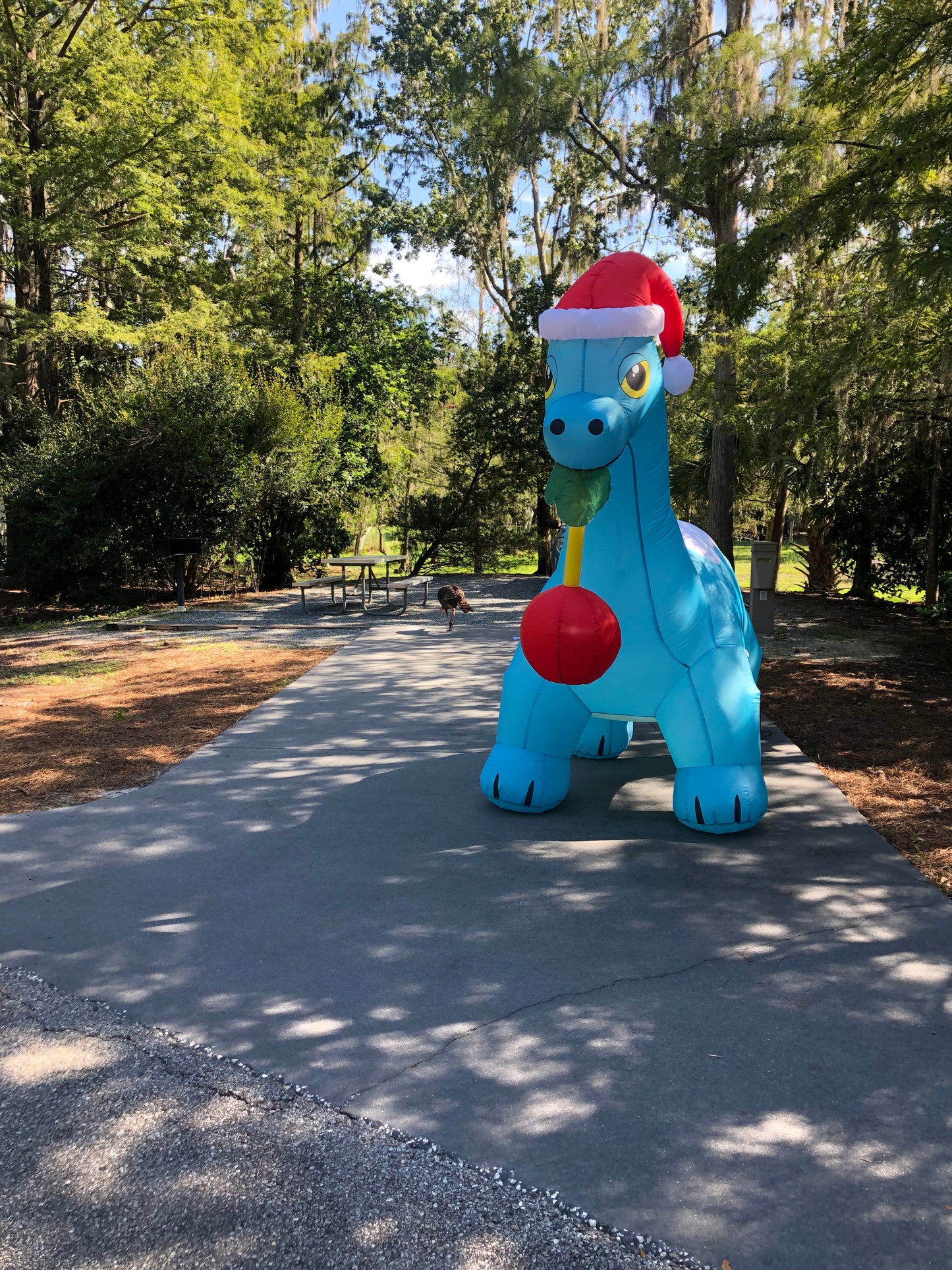 Santa Gertie Christmas Dinosaur Inflatable - PRE-ORDER