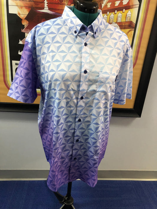 Spaceship Earth Moonrise Button Up Shirt
