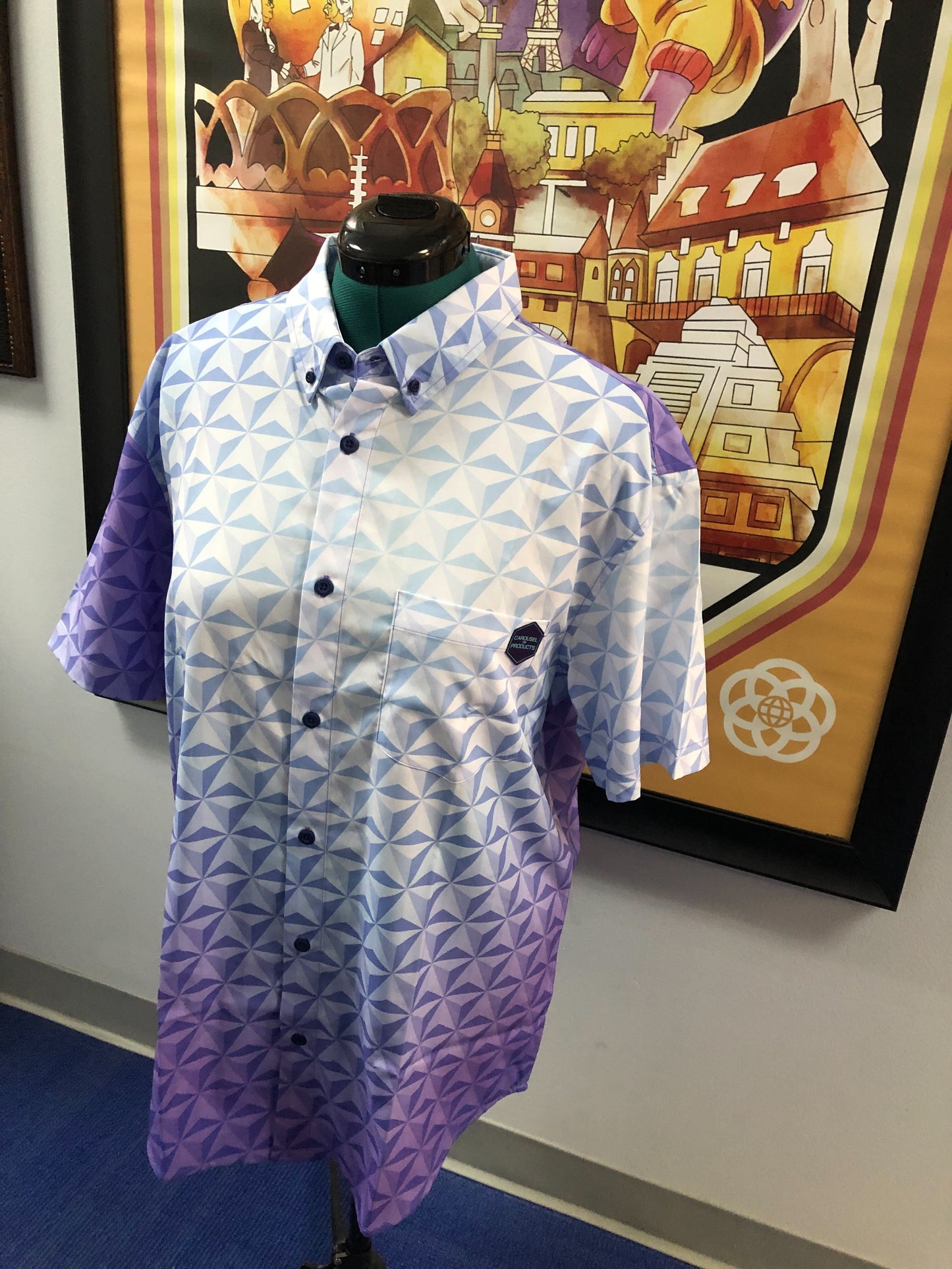 Spaceship Earth Moonrise Button Up Shirt