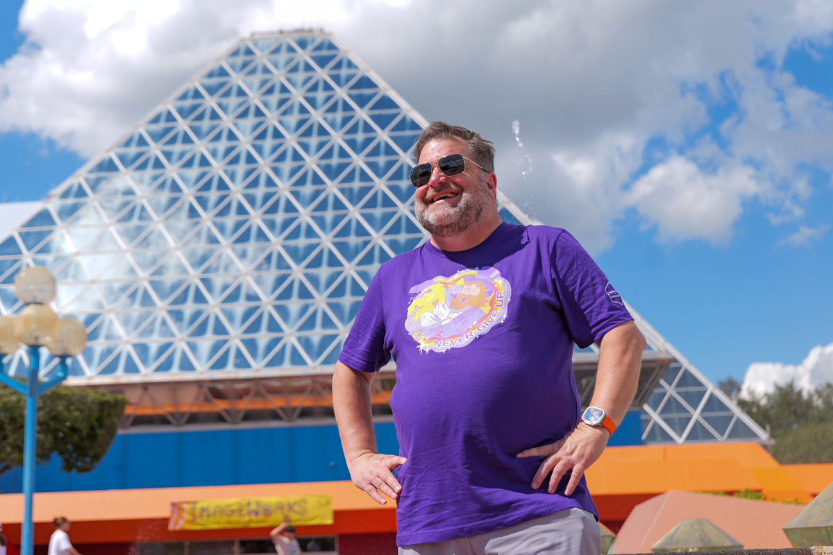 Never Give Up (Purple) T-Shirt