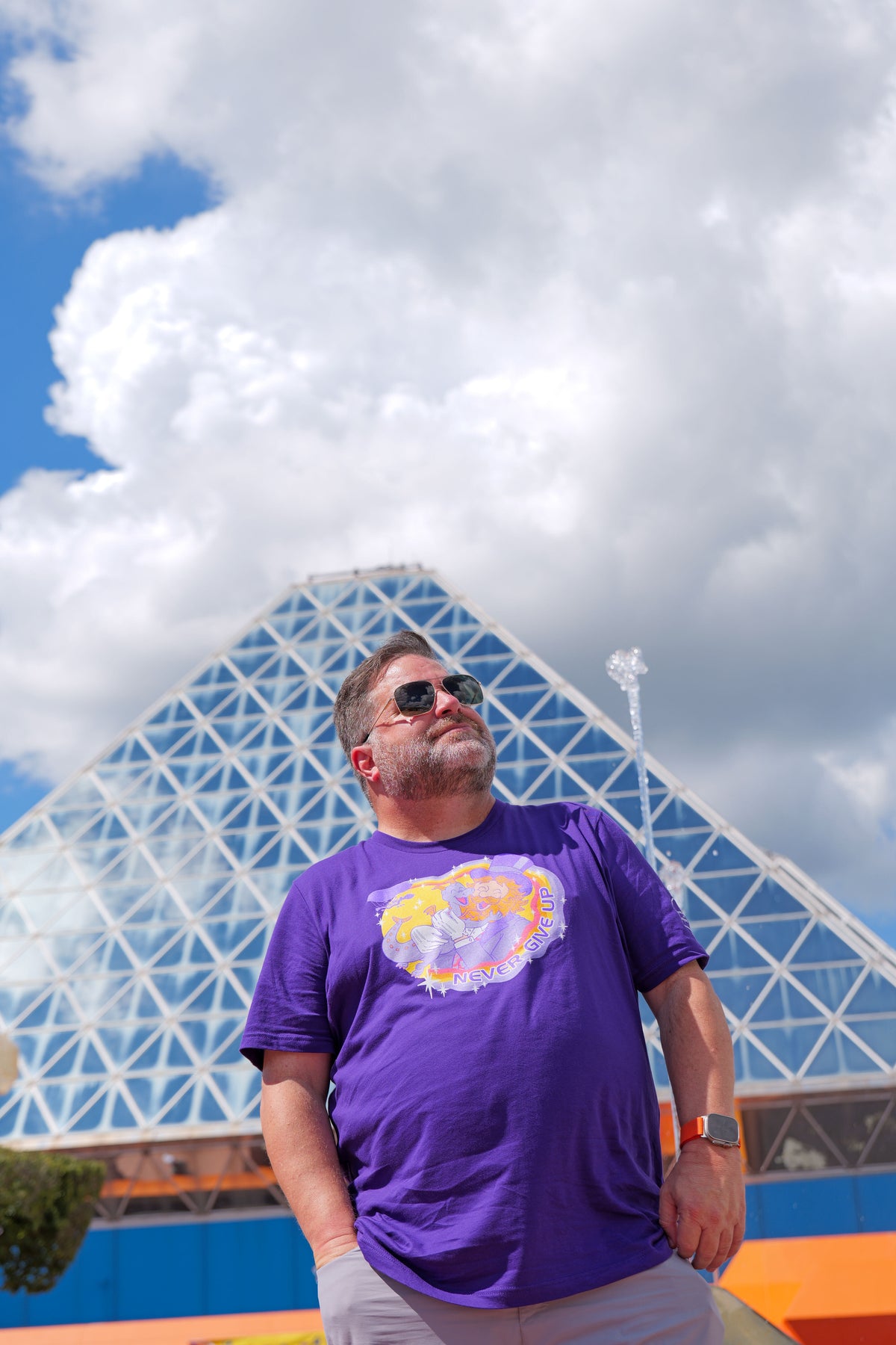 Never Give Up (Purple) T-Shirt