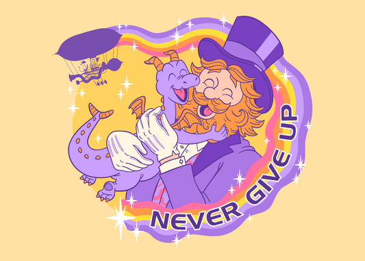 Never Give Up Postcard