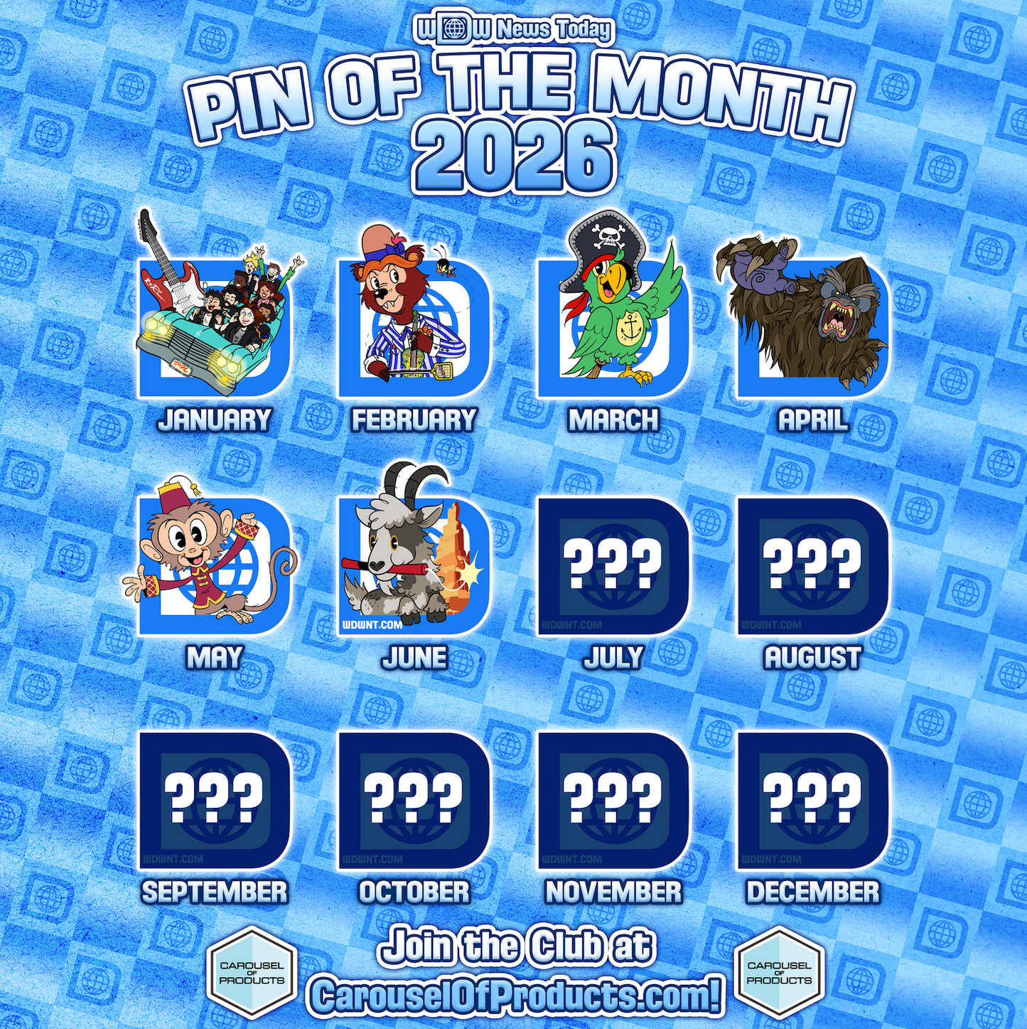 WDWNT Pin of the Month Club 2026