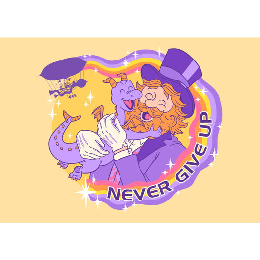 Never Give Up Postcard