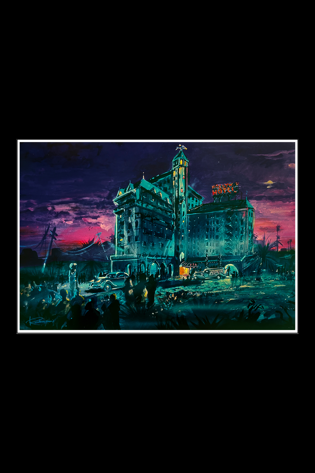 Stage 89 Hollywood Tower Hotel Concept Art Print by Eric Robison