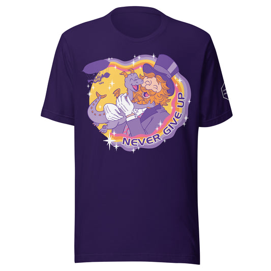 Never Give Up (Purple) T-Shirt